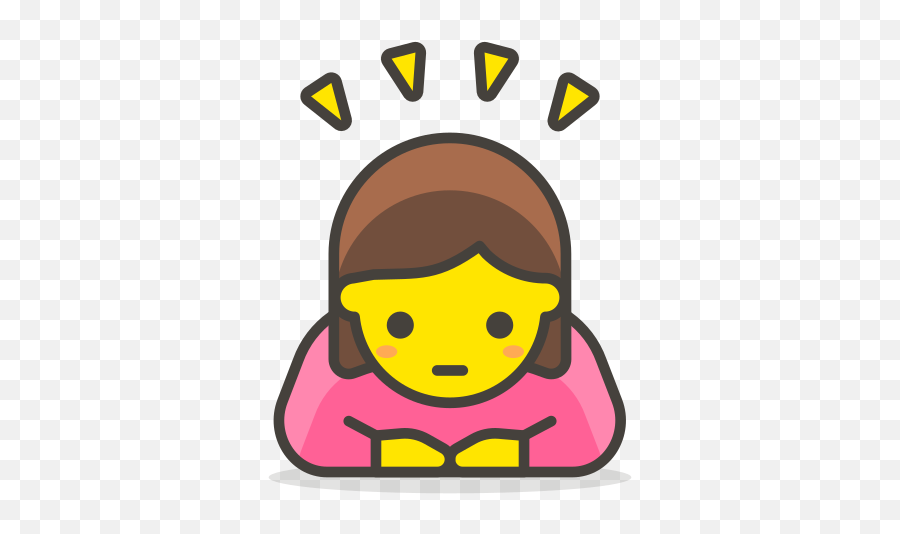 Woman Bowing Free Icon Of 780 Free Vector Emoji,Shrugging Emoticon Png