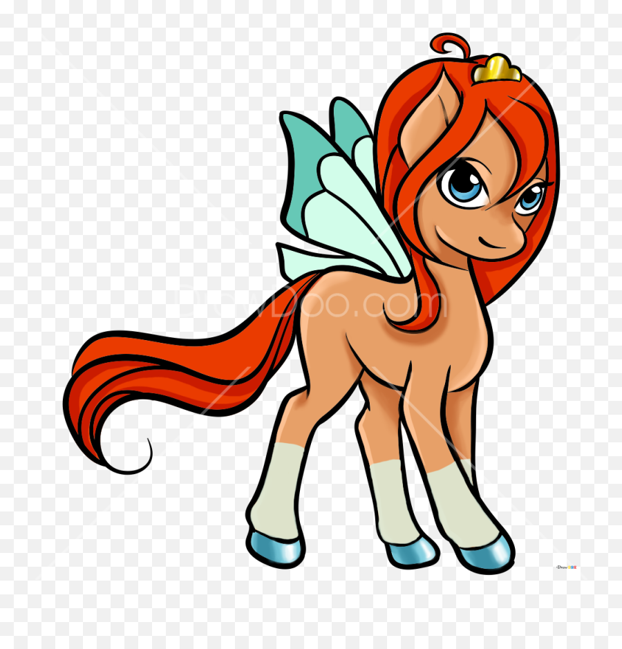 How To Draw Bloomy My Fairy Pony Emoji,Fairy Cartoon Emotions