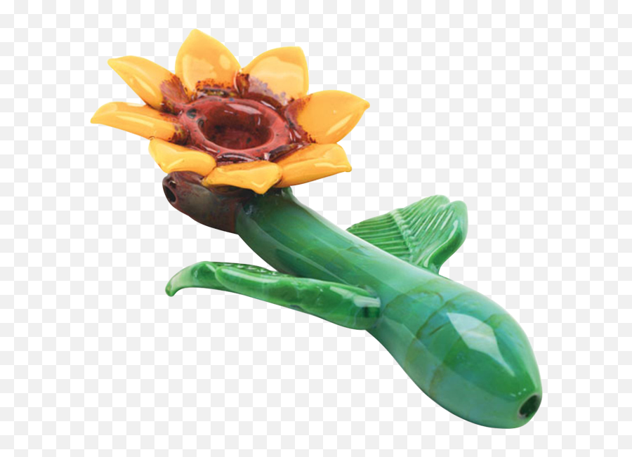 Empire Glassworks Sunflower Hand Pipe Spoons - Artificial Flower Emoji,Sun Flower Emoji