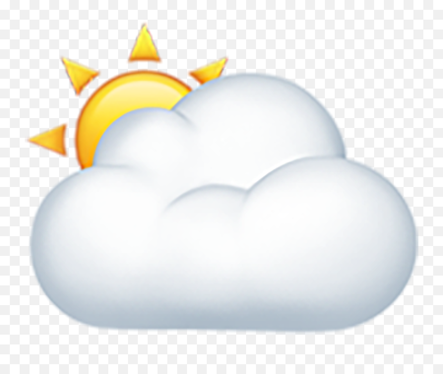 Sol Detrás De Una Gran Nube Copiar Pegar Emoji,Nube Emoji