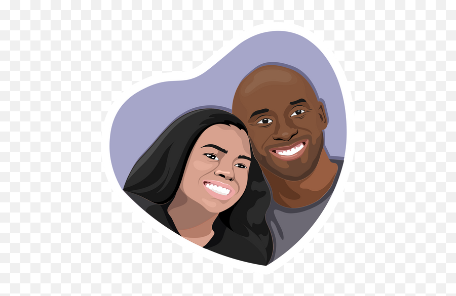 Kobe Bryant With Daughter Gigi Sticker - Kobe Bryant And Gigi Cartoon Emoji,Kobe Emoji