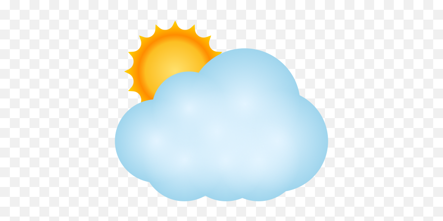 Sun Behind Large Cloud - Color Gradient Emoji,Sun And Cloud Emoji