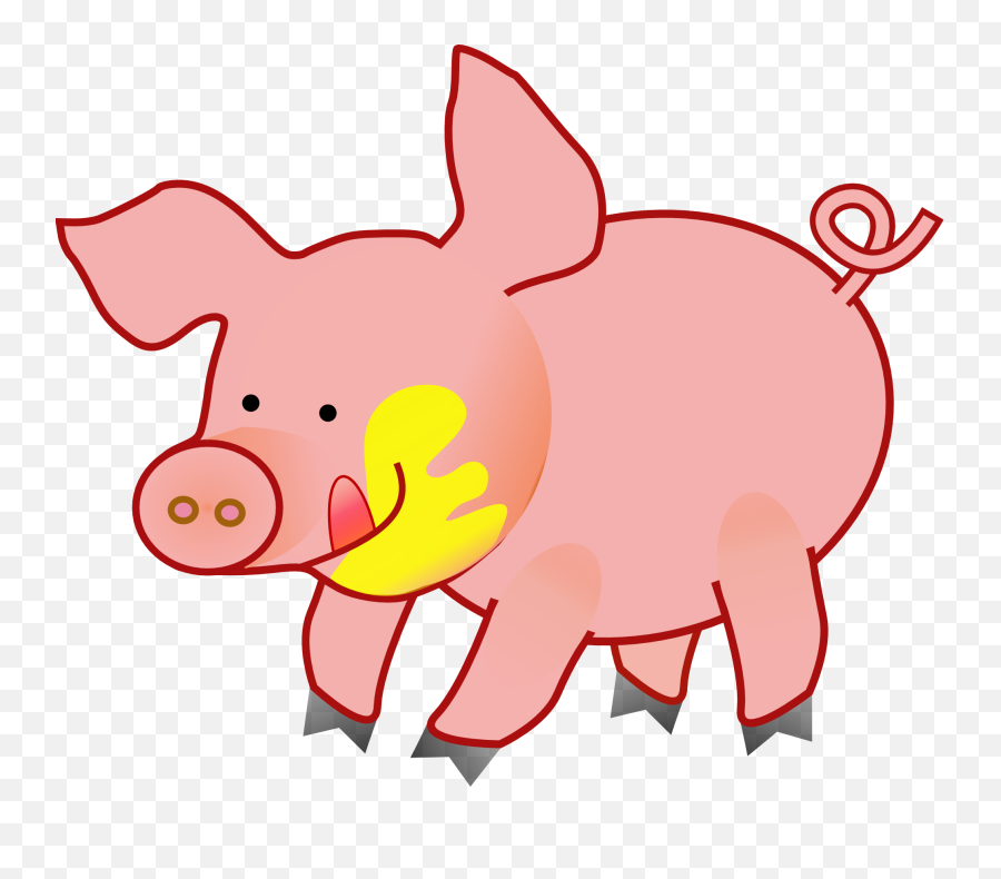 Hog Clipart Happy Pig Hog Happy Pig Transparent Free For - Clipart Pig Cartoon Emoji,Piggy Emoticons