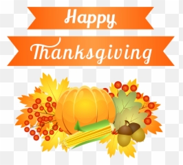 Happy Thanksgiving Decoration Clipart - Transparent Background Thanksgiving Png Emoji,Thanksgiving Emojis