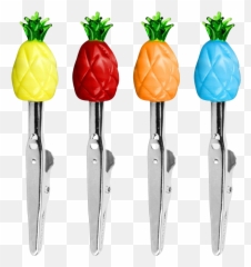 Pineapple Glass Memo Clip - 4 Pack Smoking Accessories Fresh Emoji,Pineapple Emoji