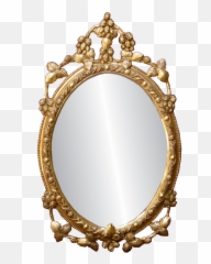 Luxury Mirror In Golden Frame Drawing Emoji,Mirror Emotions