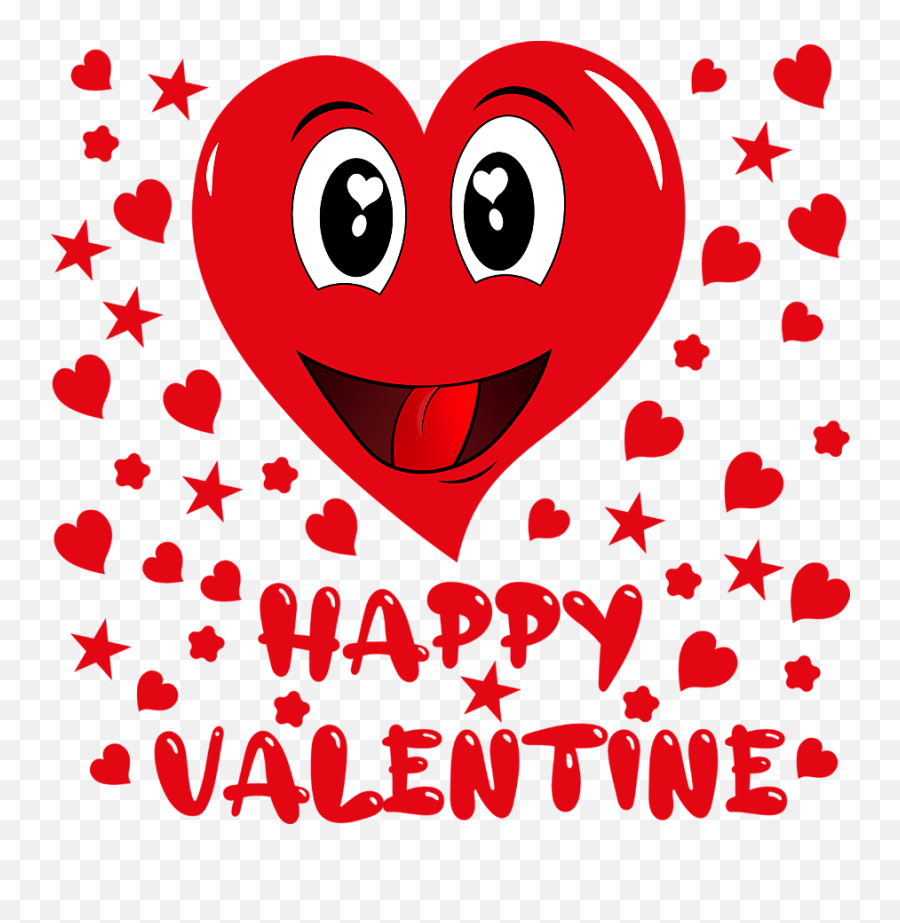Happy Valentines Day Premium Fit Mens T - Shirt Size White Happy Emoji,Emoticon Happy Valentine