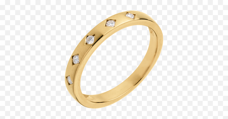 Diamond Drops Wedding Ring - 5 Diamonds Wedding Rings Yellow Gold 18 Carats Diamond White C526 Wedding Ring Emoji,Yellow Diamond Emotion