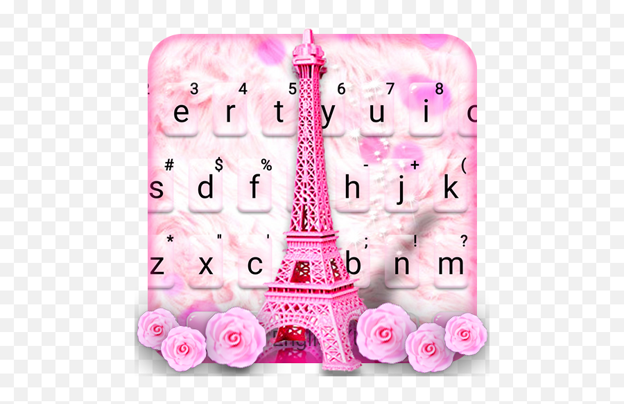 Pink Paris Tower Keyboard Theme - Apps On Google Play Girly Emoji,Sakura Flower Emoticon