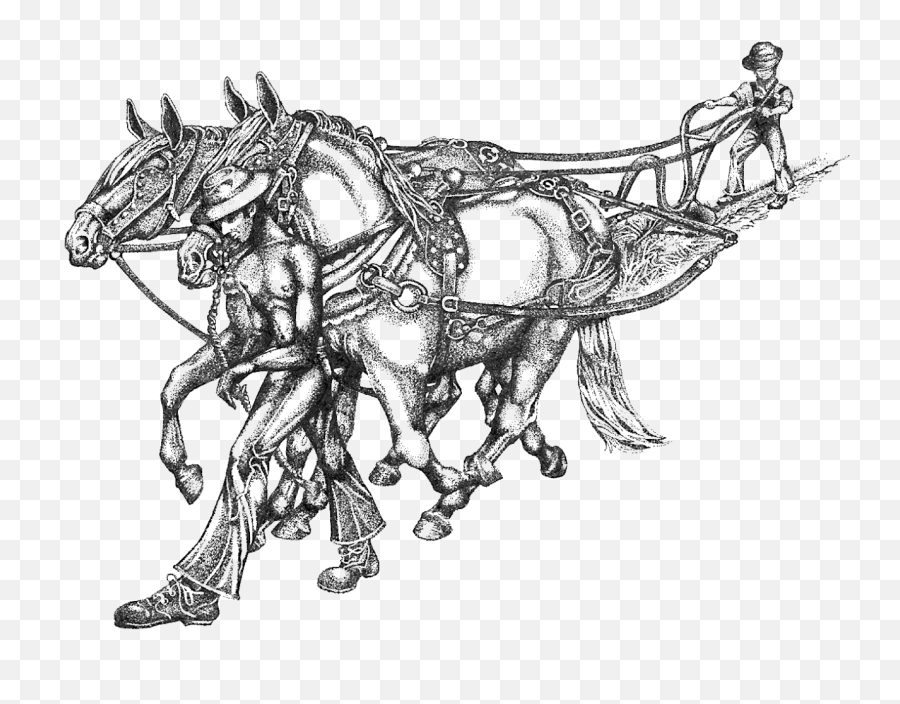 Getting Started Behind The Plow - Rein Emoji,Emotion Reason Like Two Horses Pulling Same Cart