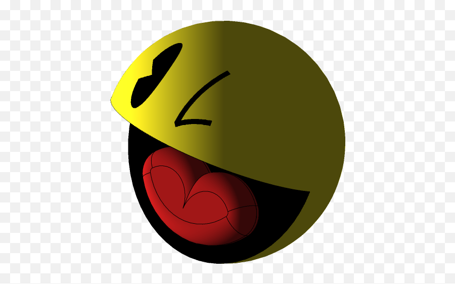 Pac - Man 3d Cad Model Library Grabcad Happy Emoji,Rip Pacman Emoticon?