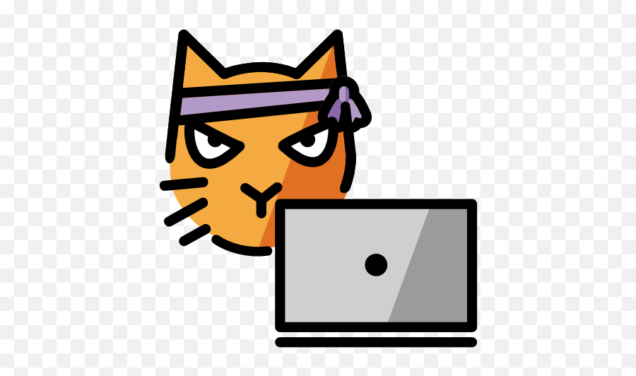 Hacker Cat U200d Issue 95 Hfg - Gmuendopenmoji Github Hacker Cat Emoji,Blob Cat Emoji