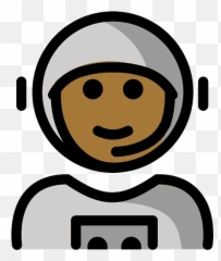 Astronaut Emoji Clipart - Astronot Emoji,Free Astronaut Emoticon