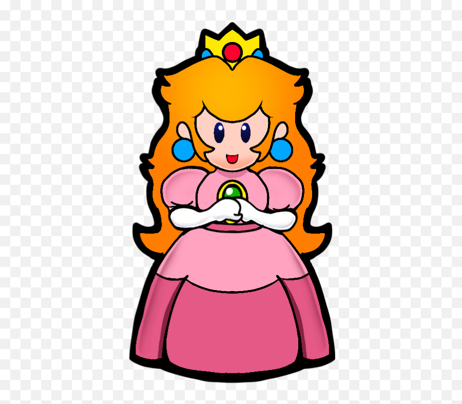 Papermario N64 Princess Peach Sticker - Paper Mario N64 Sticker By The Paperboy Emoji,Paper Mario Emojis