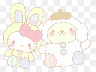 Hellokitty Pompompurin Cute Sticker - Soft Emoji,Happy Bunny Emoji Line