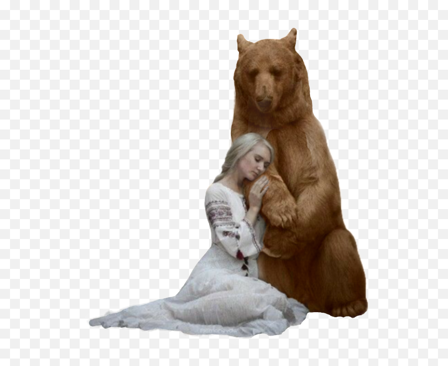 Girl Dress Feeling Happy Dream Sticker - Kodiak Bear Emoji,Grizzly Bear Emoji Android