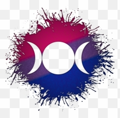 Bisexual Pride Triple Goddess Moon - Live Loud Graphics Pansexual Background Emoji,Rainbow Flag Facebook Emoticon 2017