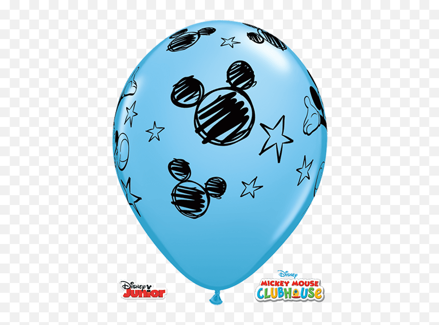 25 X 11 Disney Mickey Mouse Assorted Qualatex Latex - Mickey Mouse Printed Balloon Emoji,Disney Ears Emoji