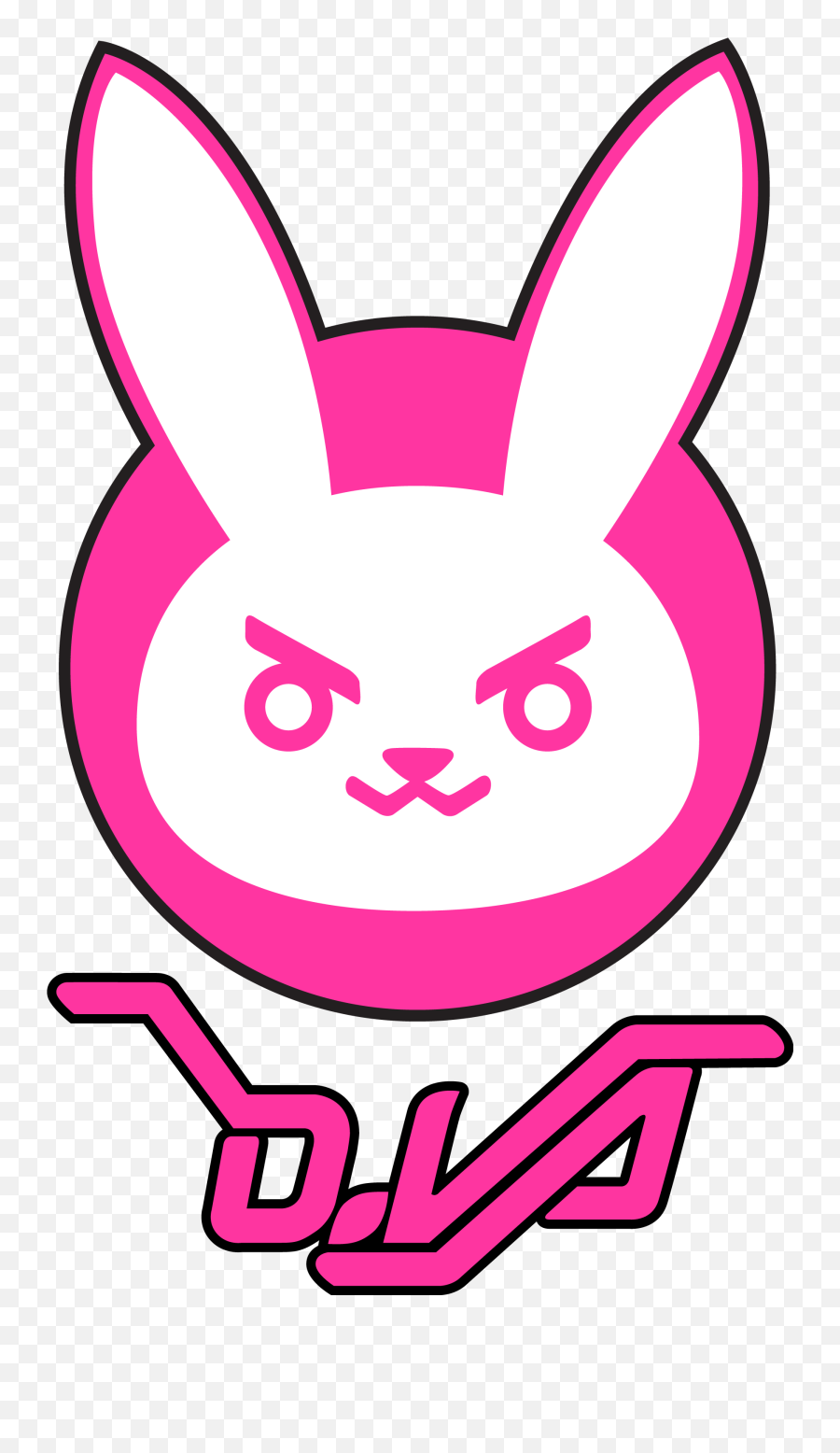 Image Result For D Va Clip Art - Overwatch Dva Sprays Png D Va Logo Png Emoji,Overwatch Emoji