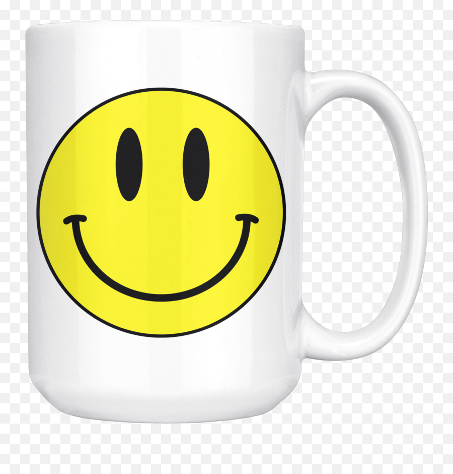 Smiley Face Coffee Mug 11oz Or 15oz Hippie Retro - Serveware Emoji,No Coffee Emoticon