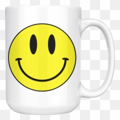 Smiley Face Coffee Mug 11oz Or 15oz Hippie Retro - Serveware Emoji,No Coffee Emoticon