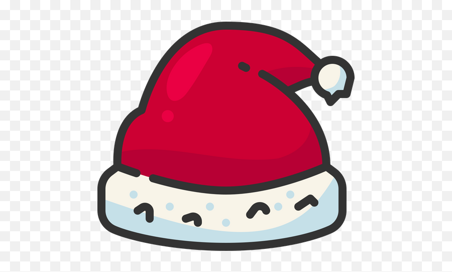 Santa Hat Icon Of Colored Outline Style - Toque Emoji,Santa Hat Emoji