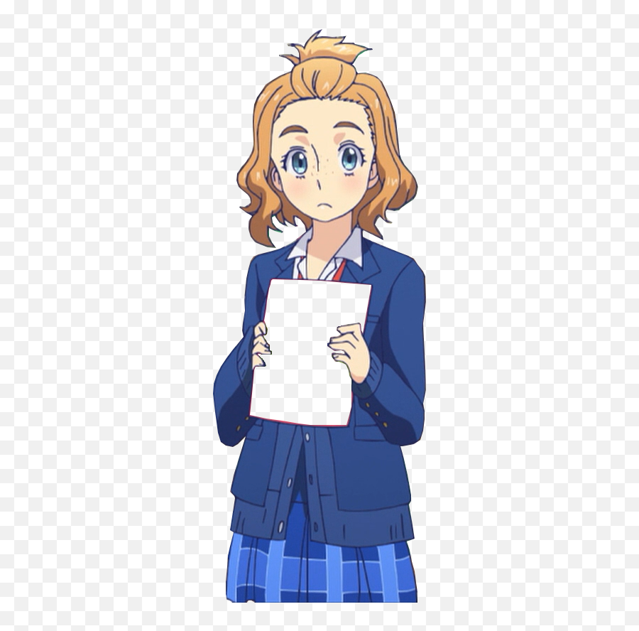 Anime Girl Holding A Blank Template Make Her Hold Anything Emoji,Anime Character No Emotion