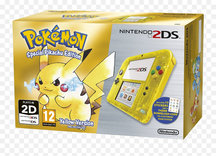 Nintendo 2ds Transparent Yellow Pokemon Yellow Emoji,Pokemon Yellow Pikachu Thunder Emotion