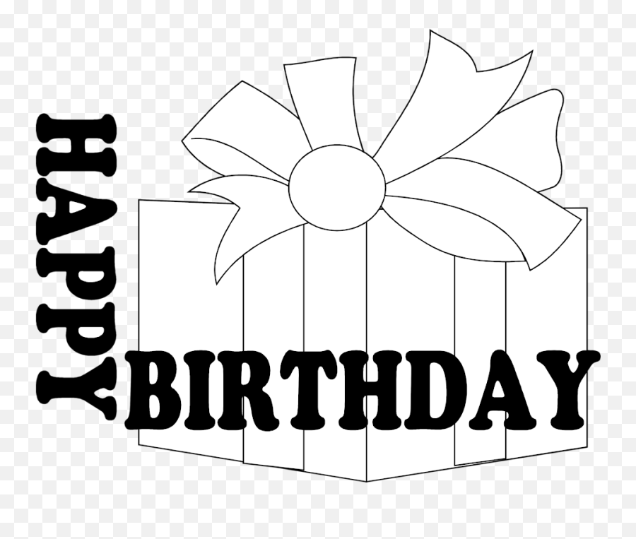 Nature Clipart Happy Birthday Nature Happy Birthday - Happy Birthday Clipart Black And White Emoji,Happy Birthday Emoji Text Copy