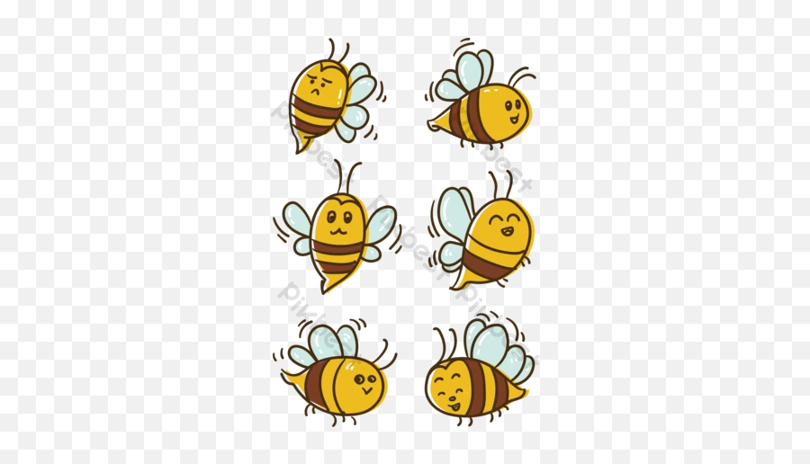 Cute Drawing Bee Ai Png Images Ai Free Download - Pikbest Emoji,Type A Bee Emoticon Twitter