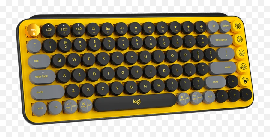 Logitech 920 - 010707 Pop Keys Wireless Gaming Mechanical Keyboard Emoji Keys Bluetoothusb Blast Yellow,Emoji Bar