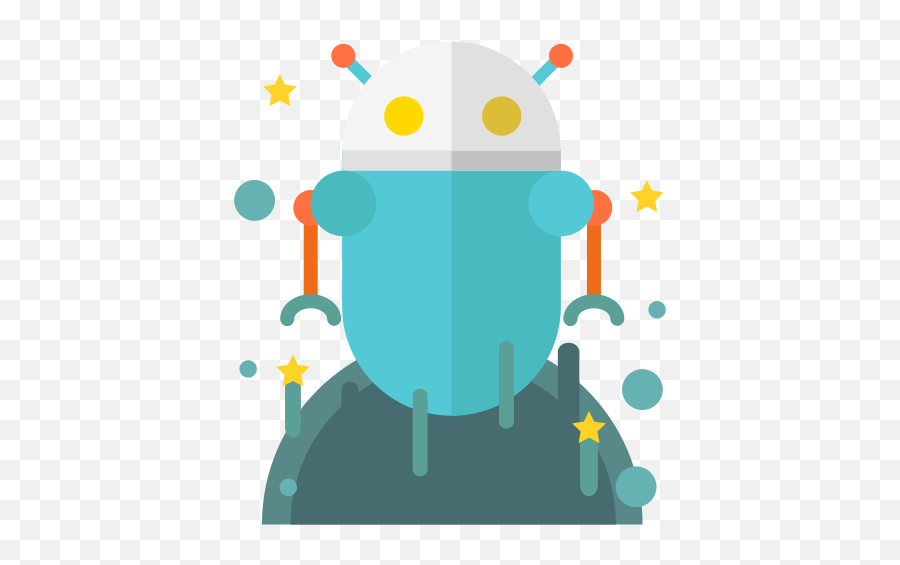 Alien Android Artificial Robot Robotic Space Icon - Free Png Flat Design Robot Emoji,Alien And Rocket Emoji
