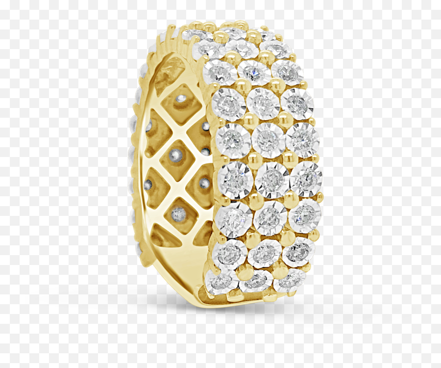 Diamond Ring 1 Ctw Round Cut 10k Yellow Gold U2013 Exotic Diamonds Emoji,Cut Wrist Emoji