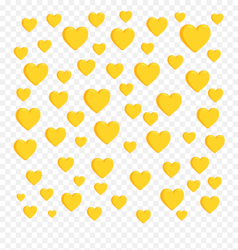 Background Emoji Corazon Heart Sticker By So Nice - Cute Yellow Hearts Background,Emojis For Messenger