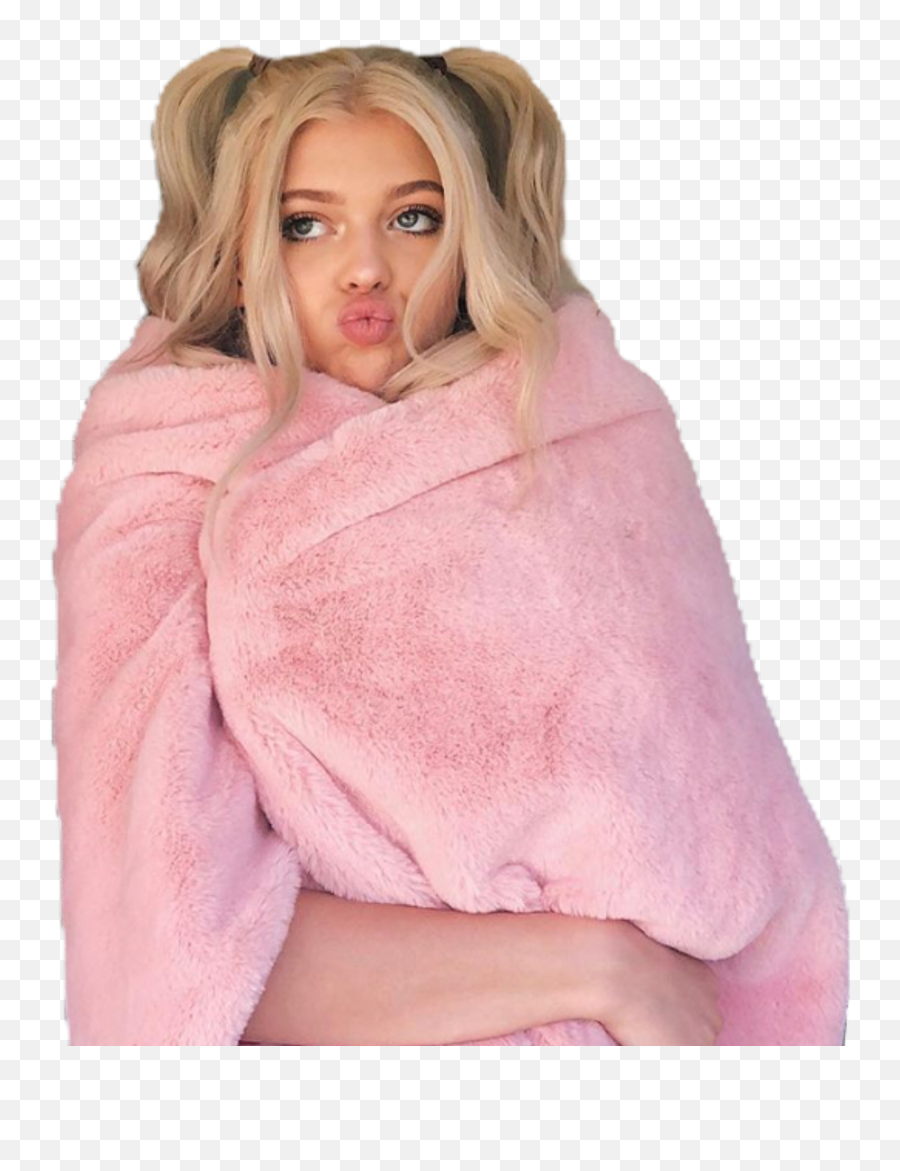 Lorengray Pink Cute Blonde Girl Sticker - Vfb Hermsdorf Emoji,Girls Emoji Bathrobe