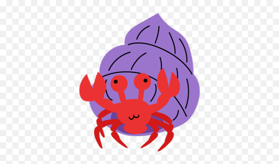 Crabs Clipart Purple Crab Crabs Purple - Cartoon Hermit Crab Transparent Emoji,Hermit Crab Emoji