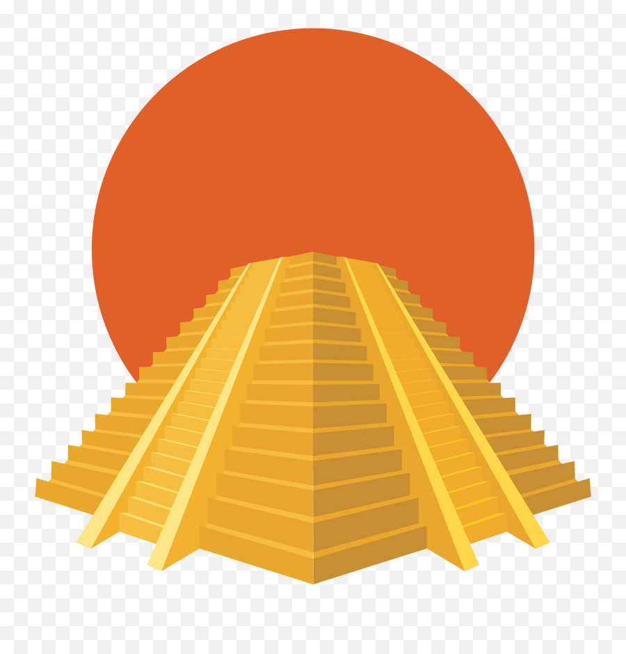 Pyramid Under And Orange Sun Clipart - Mermaid Girl Minecraft Skin Emoji,Pyramid Emoji