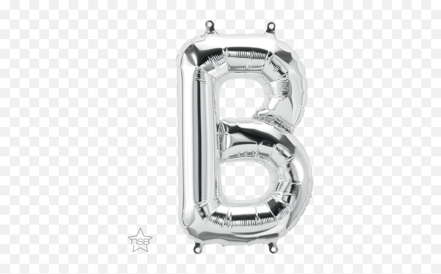 41cm Letter B Silver Foil Balloon - Gold Letter B Balloon Emoji,B Letter Emoji