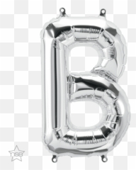 41cm Letter B Silver Foil Balloon - Gold Letter B Balloon Emoji,B Letter Emoji