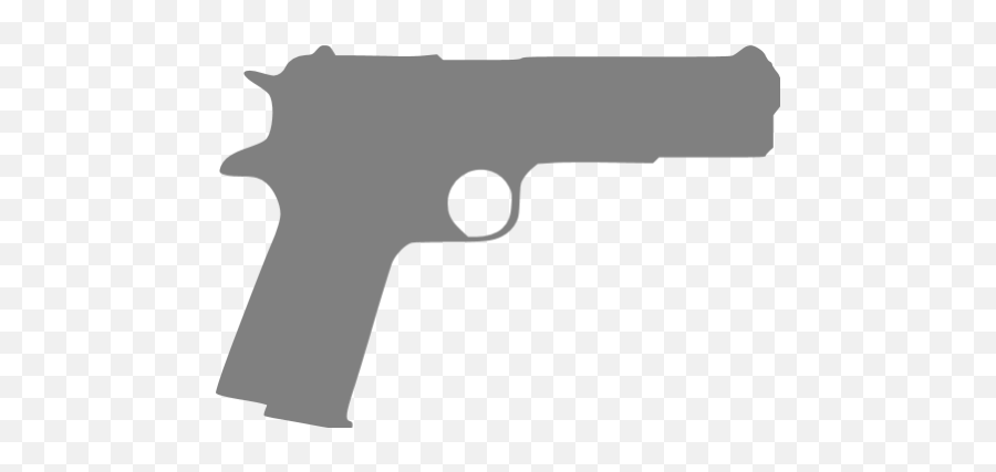 Gray Gun 5 Icon - Free Gray Gun Icons Gun Logo Png Emoji,Emoticons Shooting A Pistol