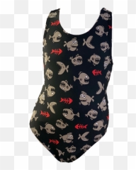 Sharks And Red Fish Bones - Sleeveless Emoji,Emoji Swimming Mirror