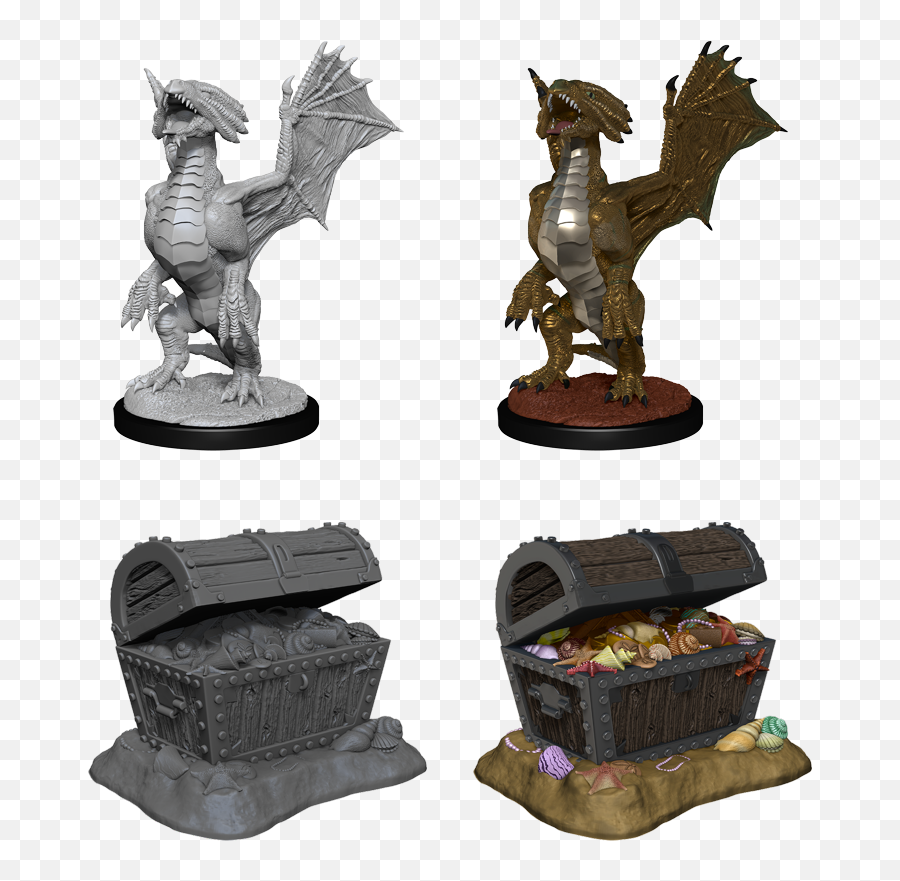 Minis Du0026d Bronze Dragon Wyrmling U0026 Pile Of Sea Found Treasure - Marvelous Miniatures Bronze Dragon Wyrmling Emoji,Dnd Emotion Dice