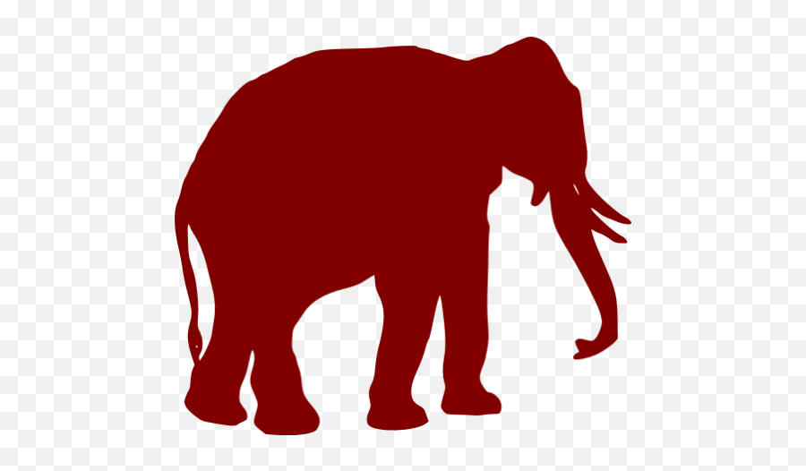 Maroon Elephant Icon - Red Elephant Emoji,Free Emoticon For Elephant