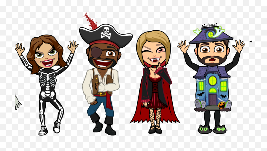 Bitmoji Team Up To Celebrate Halloween - Bitmoji Pirate Outfit Emoji,Cambiar Emojis De Snapchat