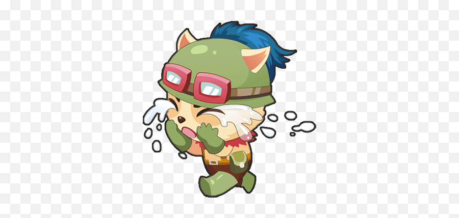 Teemo League Of Legends - Teemo Crying Emoji,Yordle Emojis