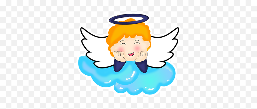 Little Angels Stickers - Angel Emoji,Angel Emoji Iphone