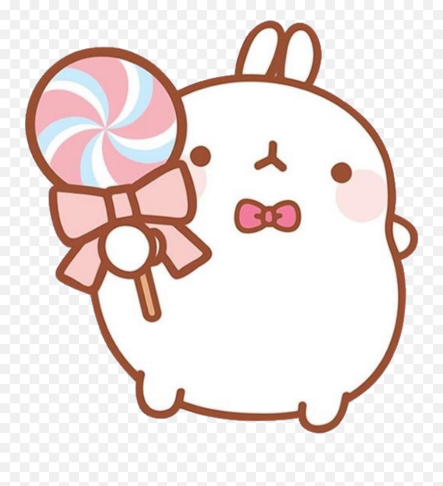 Tinymojis Molang Bunny Cute Candy Sticker By Goopie - Molang Candies Emoji,Emoji Candy/sticker
