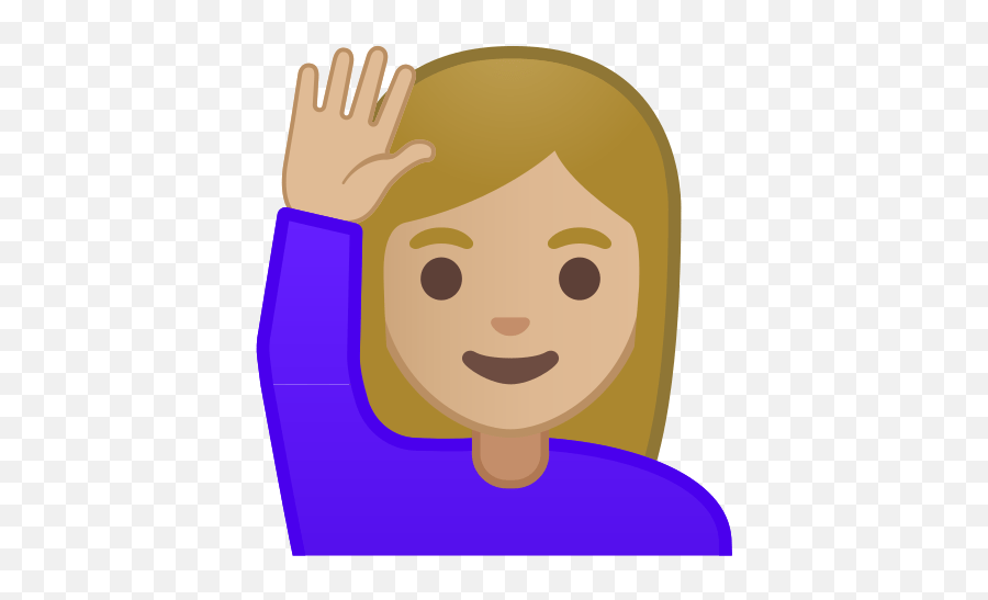 Woman Raising Hand Emoji With Medium - Emoji Woman Raising Hand,Hand On Forehead Emoji