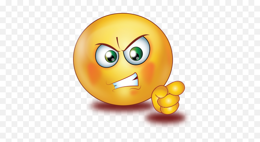 Angry Pointing Finger Emoji - Angry Emoji,Sticker Emoticons
