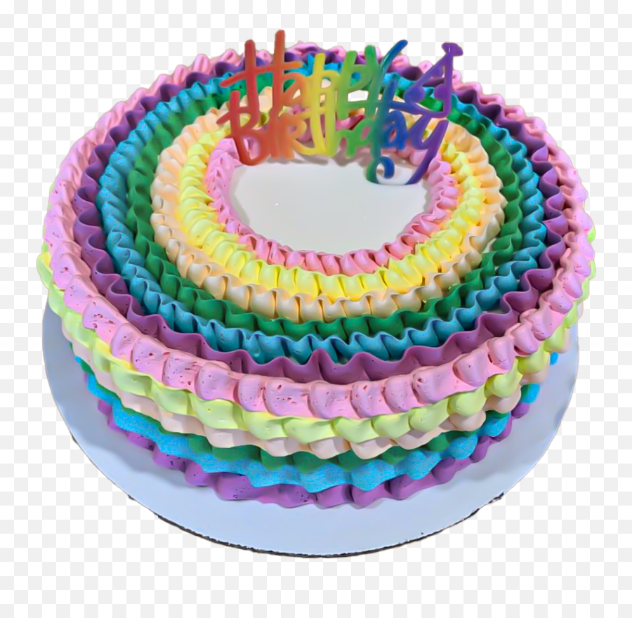 Happy Birthday Ruffle Border U2013 Lynn Dairy Queens Inc - Cake Decorating Supply Emoji,How To Type Fb Birthday Cake Emoticon